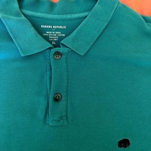 Men's XL Banana Republic Teal Polo Shirt